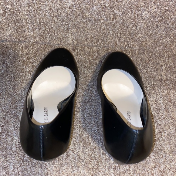 ♠️EUC Like New Franco Sarto Round Toe Genuine Leather Wedge Shoes - Picture 5 of 13